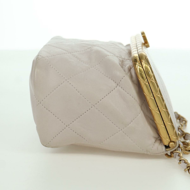 【日本直送】香奈兒鏈絎縫單肩包，羊皮材質，兩用，粉紅色金色雙C標誌，正品 ARZ510V-3