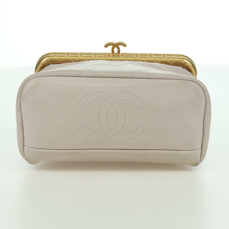 【日本直送】香奈兒鏈絎縫單肩包，羊皮材質，兩用，粉紅色金色雙C標誌，正品 ARZ510V-4