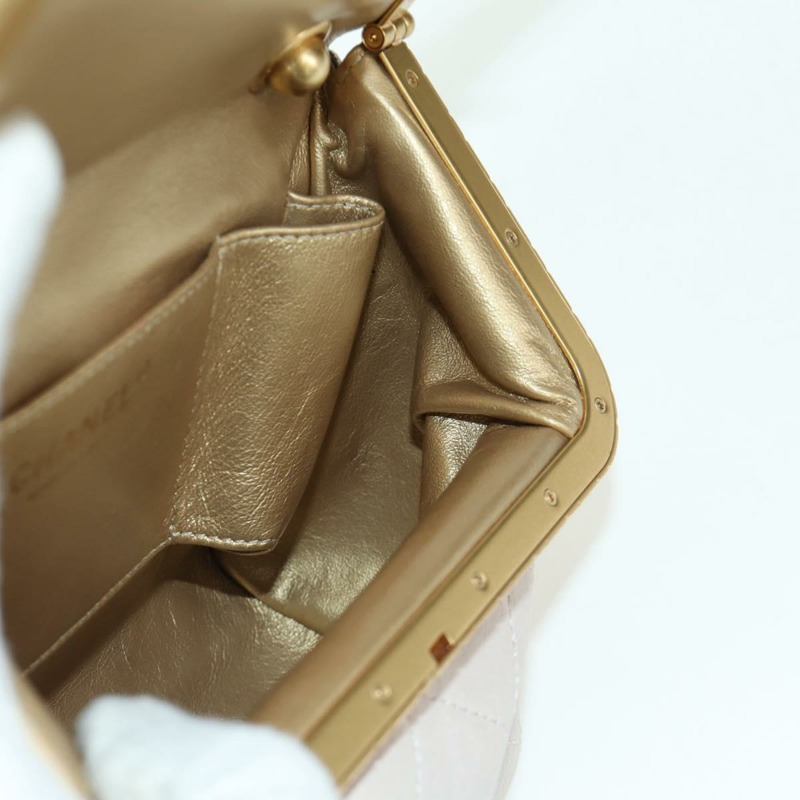 【日本直送】香奈兒鏈絎縫單肩包，羊皮材質，兩用，粉紅色金色雙C標誌，正品 ARZ510V-23