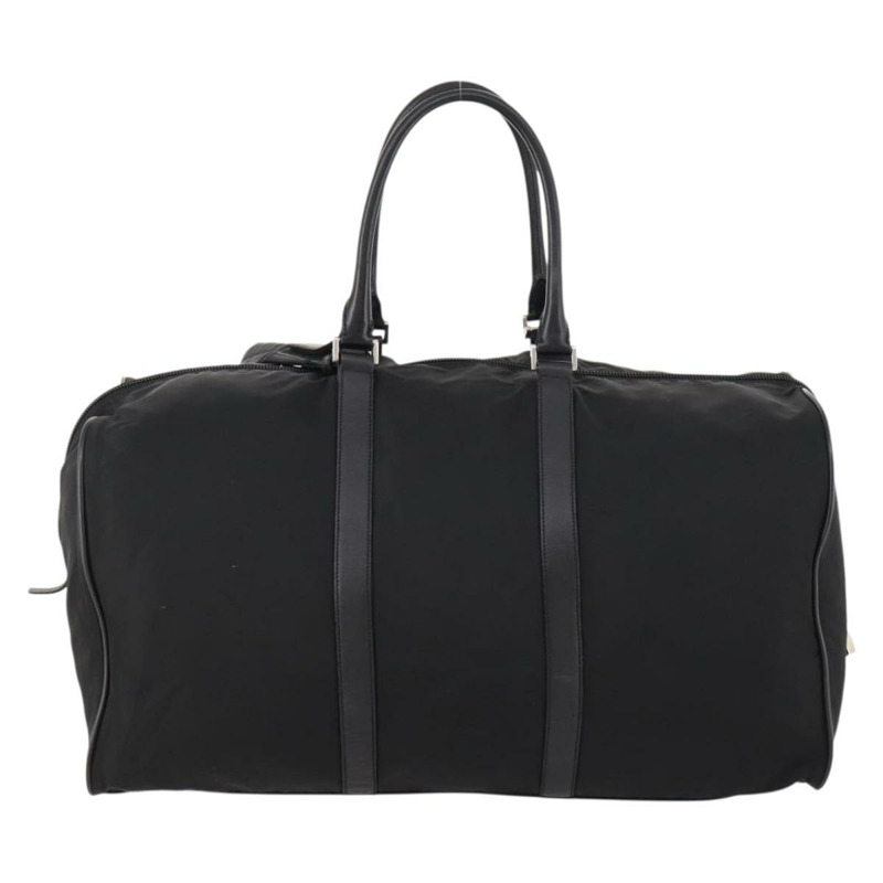 【日本直送】PRADA 波士頓包 尼龍 2way 黑色 銀色 Auth am11052V-1