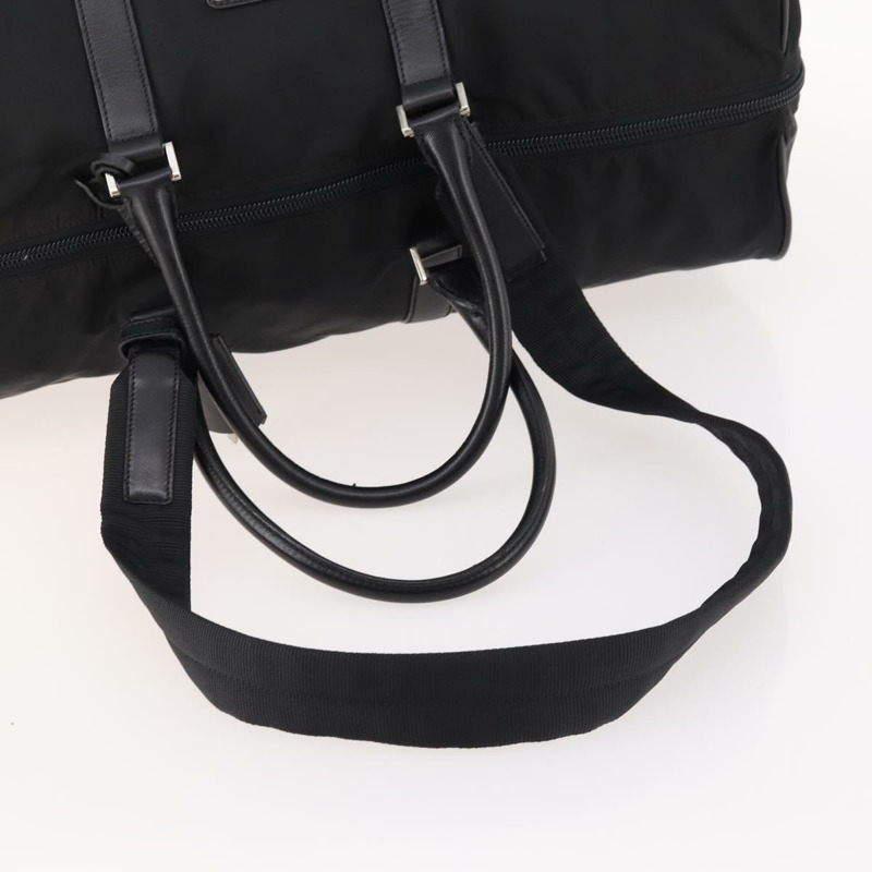 【日本直送】PRADA 波士頓包 尼龍 2way 黑色 銀色 Auth am11052V-6