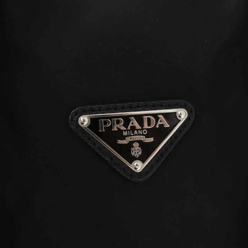 【日本直送】PRADA 波士頓包 尼龍 2way 黑色 銀色 Auth am11052V-19