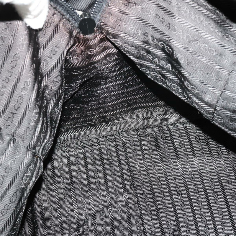 【日本直送】PRADA 波士頓包 尼龍 2way 黑色 銀色 Auth am11052V-21