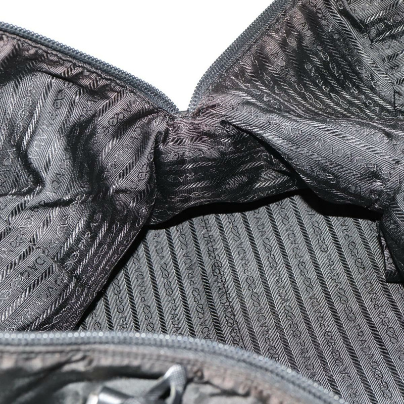 【日本直送】PRADA 波士頓包 尼龍 2way 黑色 銀色 Auth am11052V-22