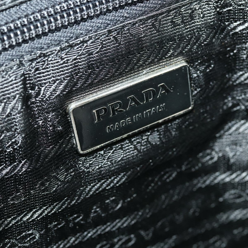 【日本直送】PRADA 波士頓包 尼龍 2way 黑色 銀色 Auth am11052V-23
