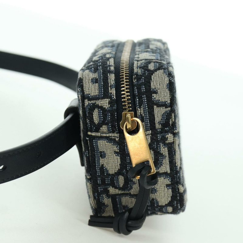 【日本直送】Christian Dior Trotter帆布腰包 海軍藍 金色 正品 BSZ700M-2