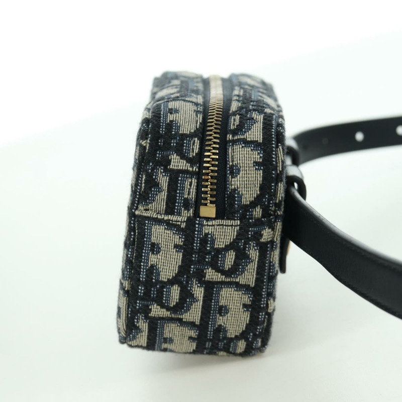 【日本直送】Christian Dior Trotter帆布腰包 海軍藍 金色 正品 BSZ700M-3