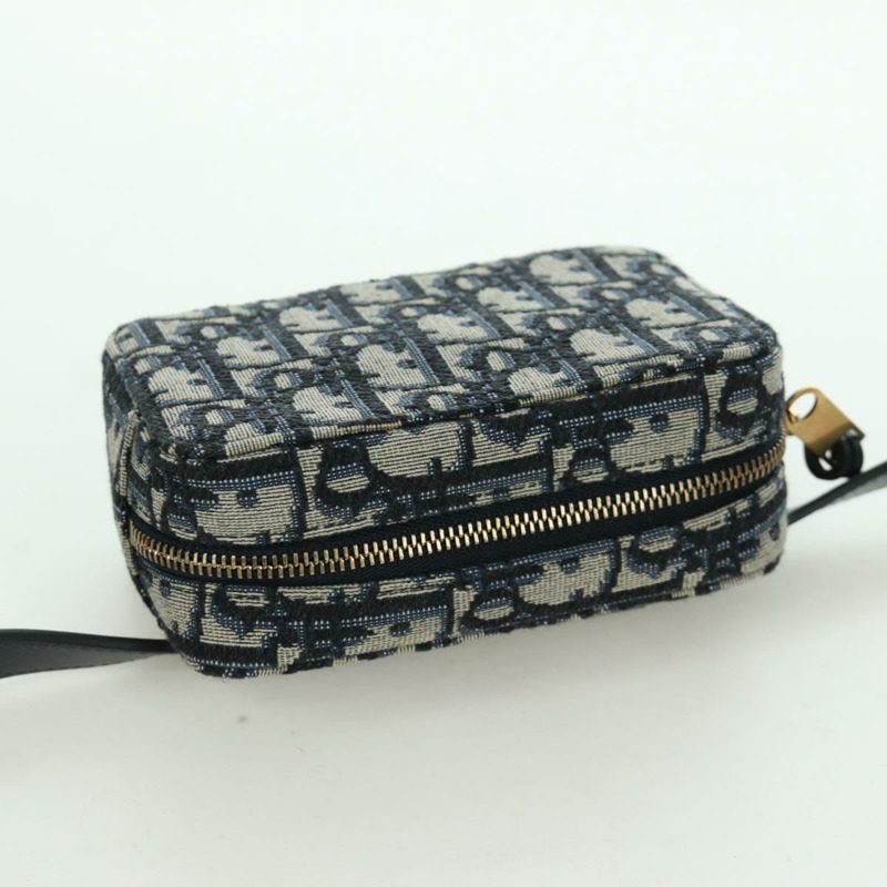 【日本直送】Christian Dior Trotter帆布腰包 海軍藍 金色 正品 BSZ700M-5