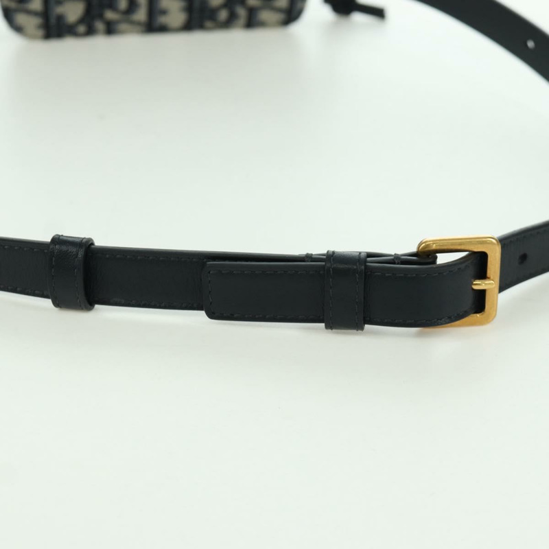 【日本直送】Christian Dior Trotter帆布腰包 海軍藍 金色 正品 BSZ700M-7