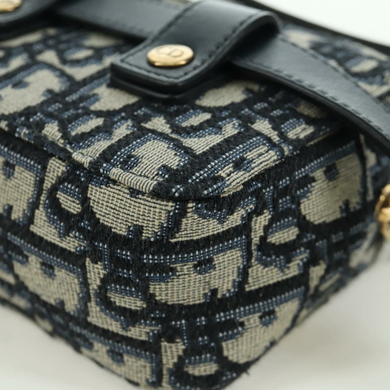 【日本直送】Christian Dior Trotter帆布腰包 海軍藍 金色 正品 BSZ700M-17