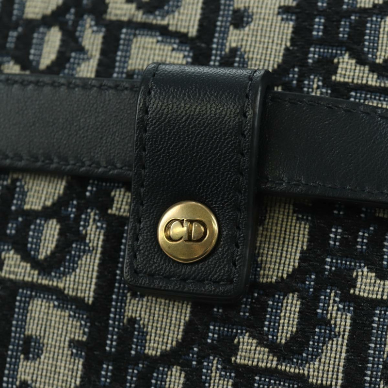 【日本直送】Christian Dior Trotter帆布腰包 海軍藍 金色 正品 BSZ700M-18