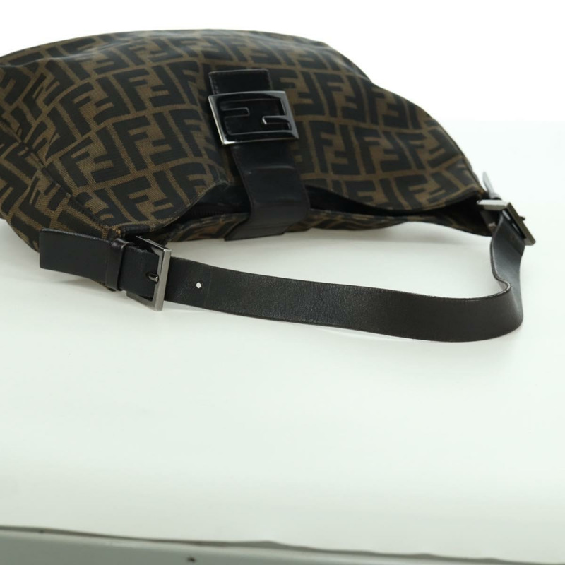 【日本直送】FENDI Zucca帆布Mamma Baguette單肩包 棕色/黑色 正品 YKZ798SAV-6