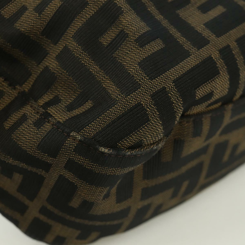 【日本直送】FENDI Zucca帆布Mamma Baguette單肩包 棕色/黑色 正品 YKZ798SAV-14
