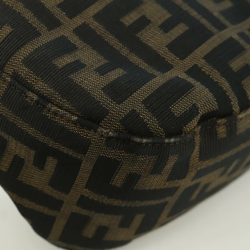 【日本直送】FENDI Zucca帆布Mamma Baguette單肩包 棕色/黑色 正品 YKZ798SAV-16