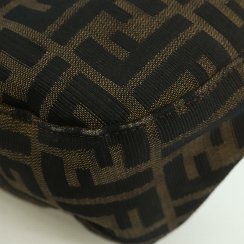 【日本直送】FENDI Zucca帆布Mamma Baguette單肩包 棕色/黑色 正品 YKZ798SAV-17