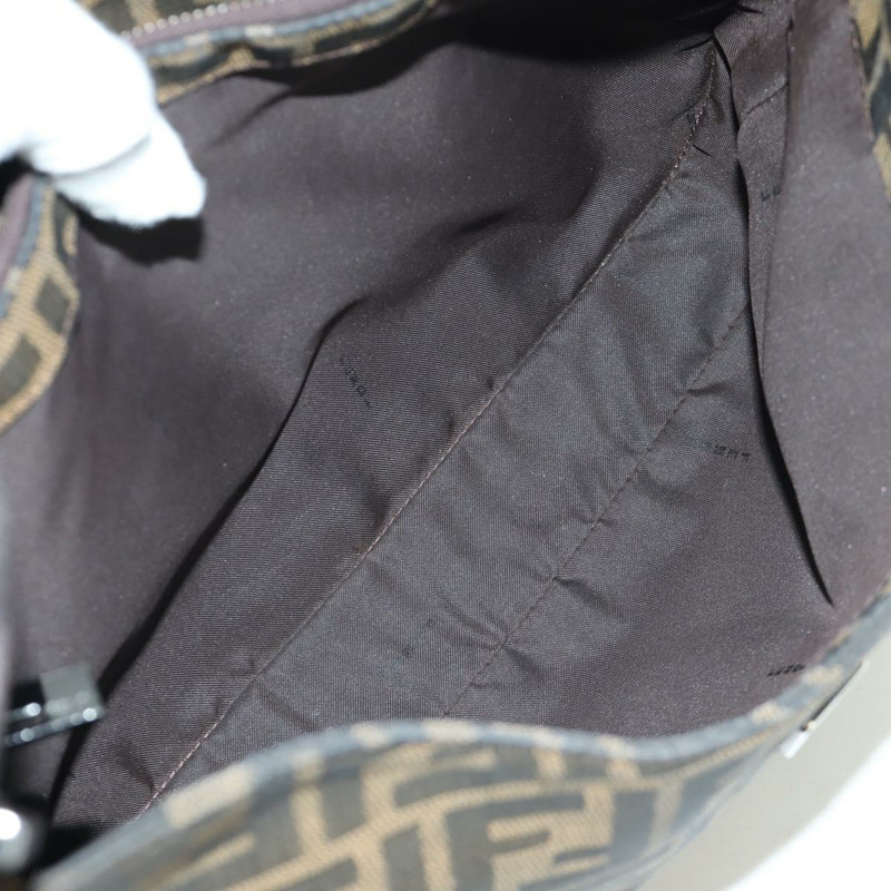 【日本直送】FENDI Zucca帆布Mamma Baguette單肩包 棕色/黑色 正品 YKZ798SAV-20