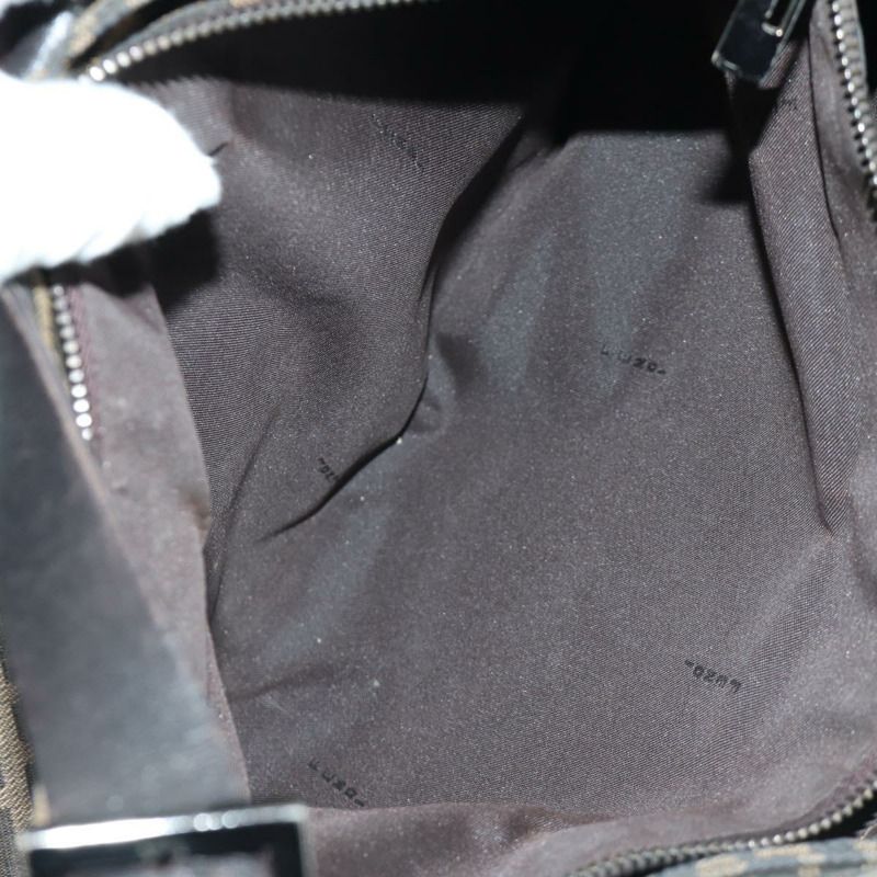 【日本直送】FENDI Zucca帆布Mamma Baguette單肩包 棕色/黑色 正品 YKZ798SAV-24