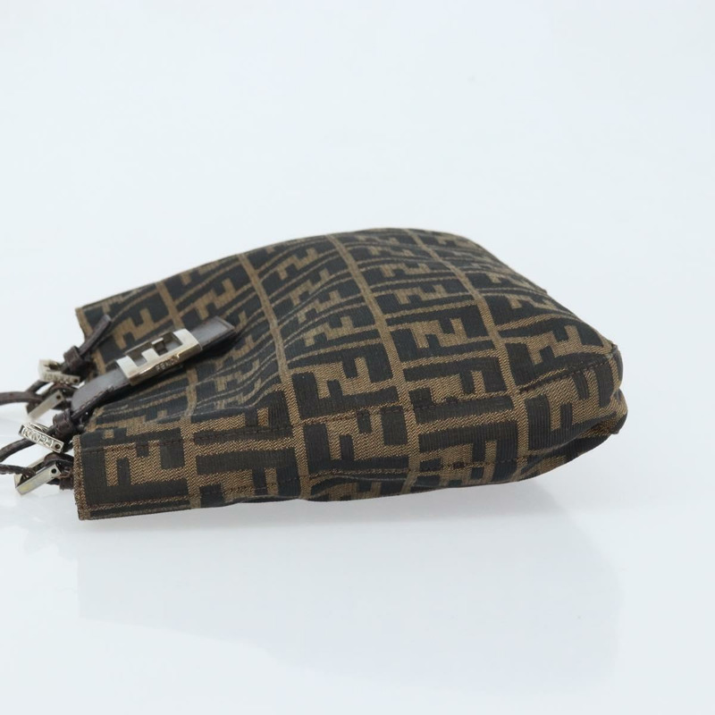 【日本直送】FENDI Zucca帆布手提包 棕色/黑色 正品 BAZ212A-3