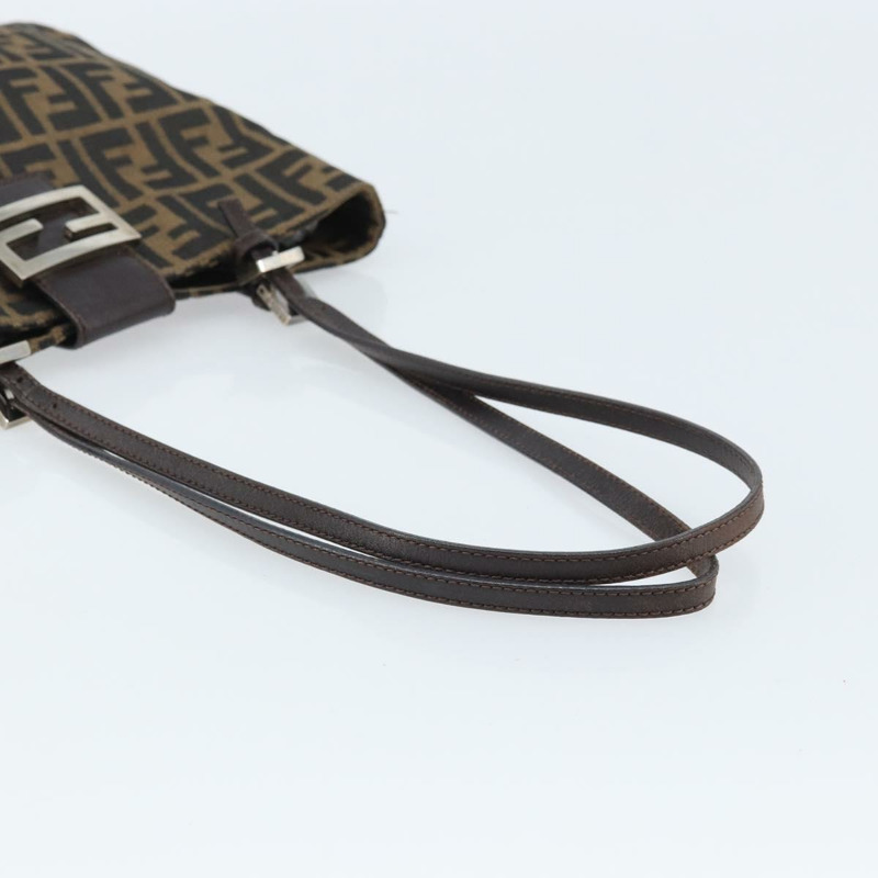 【日本直送】FENDI Zucca帆布手提包 棕色/黑色 正品 BAZ212A-6