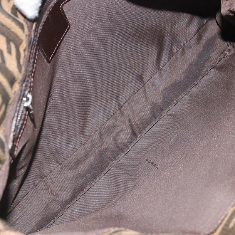 【日本直送】FENDI Zucca帆布手提包 棕色/黑色 正品 BAZ212A-9