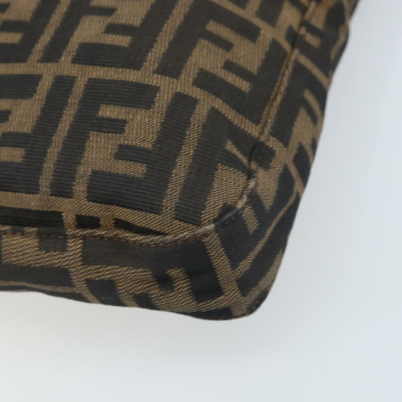 【日本直送】FENDI Zucca帆布手提包 棕色/黑色 正品 BAZ212A-14