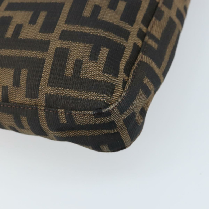 【日本直送】FENDI Zucca帆布手提包 棕色/黑色 正品 BAZ212A-17