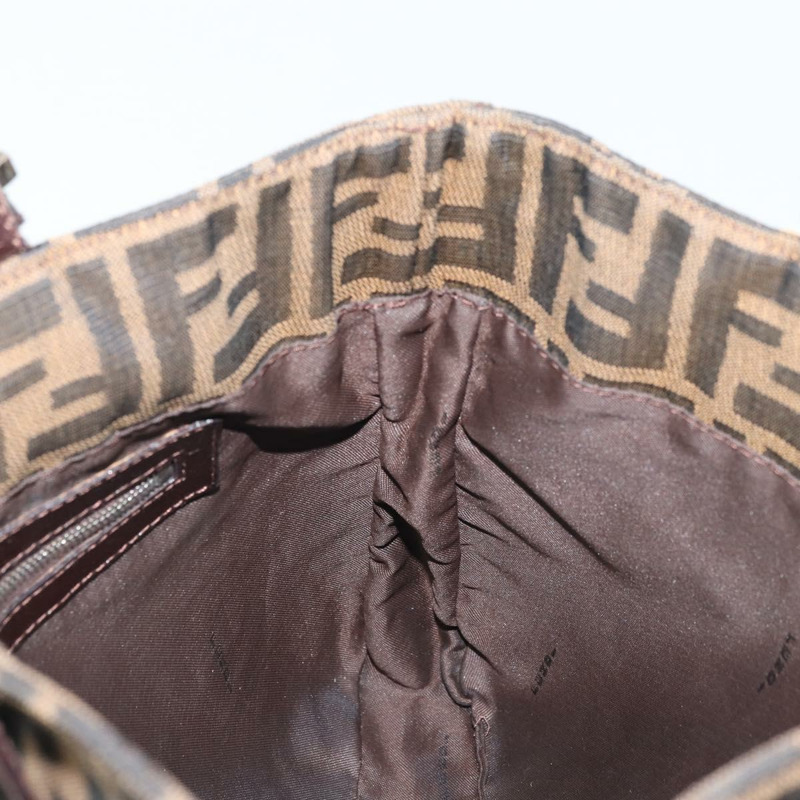 【日本直送】FENDI Zucca帆布手提包 棕色/黑色 正品 BAZ212A-20