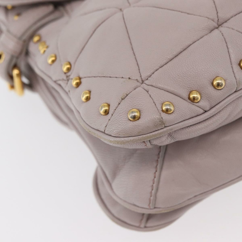 【日本直送】Miu Miu 鏈條單肩包 皮革 金色 紫色 灰色 正品 175512A-8