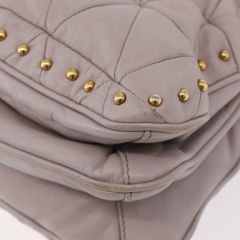 【日本直送】Miu Miu 鏈條單肩包 皮革 金色 紫色 灰色 正品 175512A-15