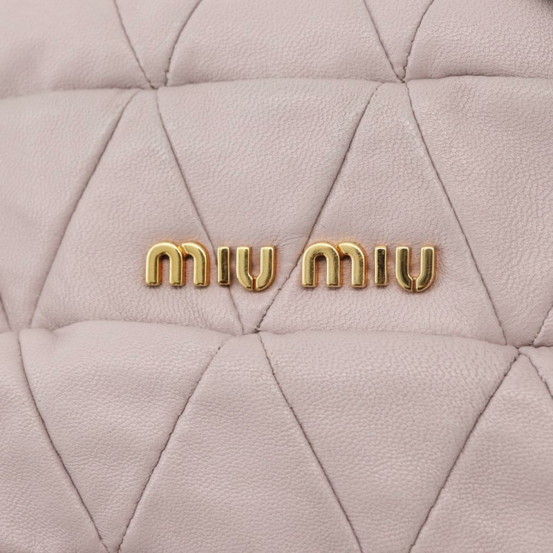 【日本直送】Miu Miu 鏈條單肩包 皮革 金色 紫色 灰色 正品 175512A-16