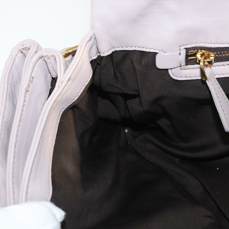 【日本直送】Miu Miu 鏈條單肩包 皮革 金色 紫色 灰色 正品 175512A-25