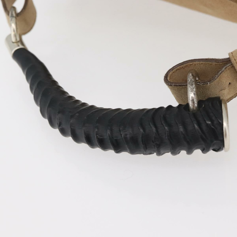 【日本直送】SAINT LAURENT Mombasa 單肩包 麂皮 米色 銀色 正品 175570A-6