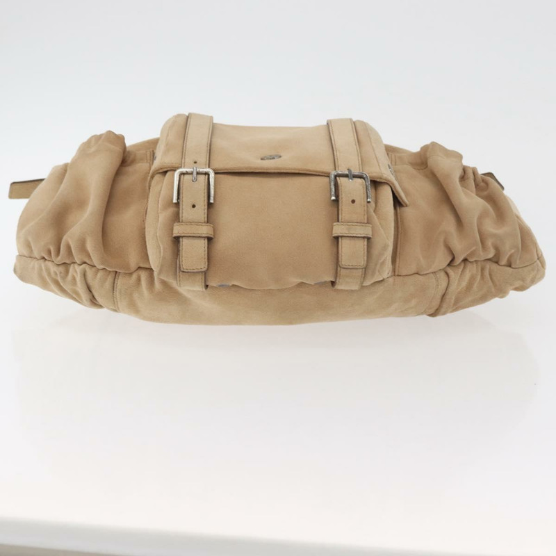 【日本直送】SAINT LAURENT Mombasa 單肩包 麂皮 米色 銀色 正品 175570A-8