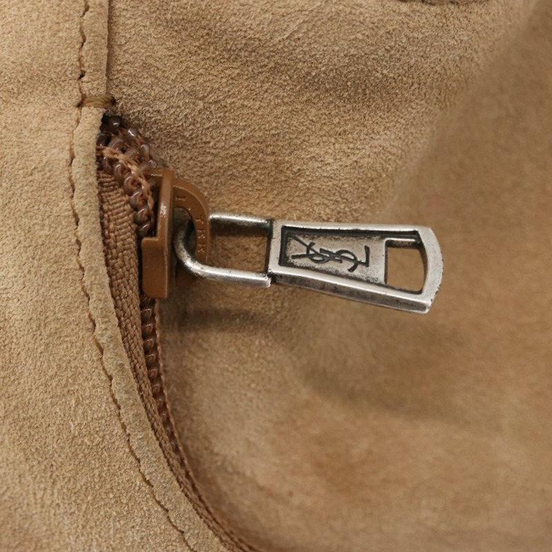 【日本直送】SAINT LAURENT Mombasa 單肩包 麂皮 米色 銀色 正品 175570A-14