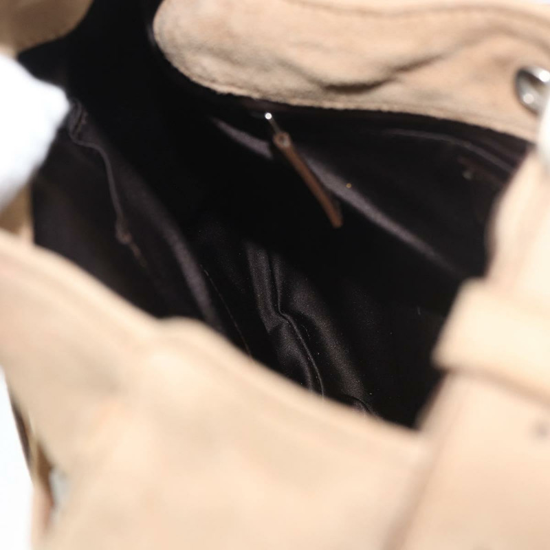 【日本直送】SAINT LAURENT Mombasa 單肩包 麂皮 米色 銀色 正品 175570A-18