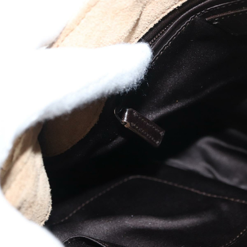 【日本直送】SAINT LAURENT Mombasa 單肩包 麂皮 米色 銀色 正品 175570A-19