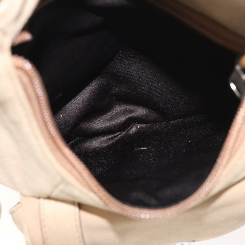 【日本直送】SAINT LAURENT Mombasa 單肩包 麂皮 米色 銀色 正品 175570A-21