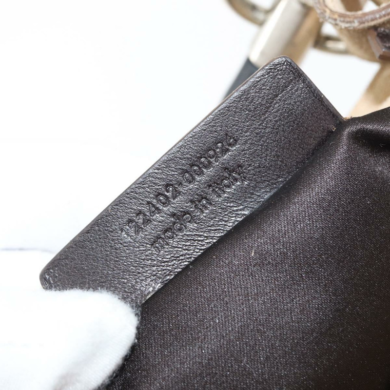 【日本直送】SAINT LAURENT Mombasa 單肩包 麂皮 米色 銀色 正品 175570A-22