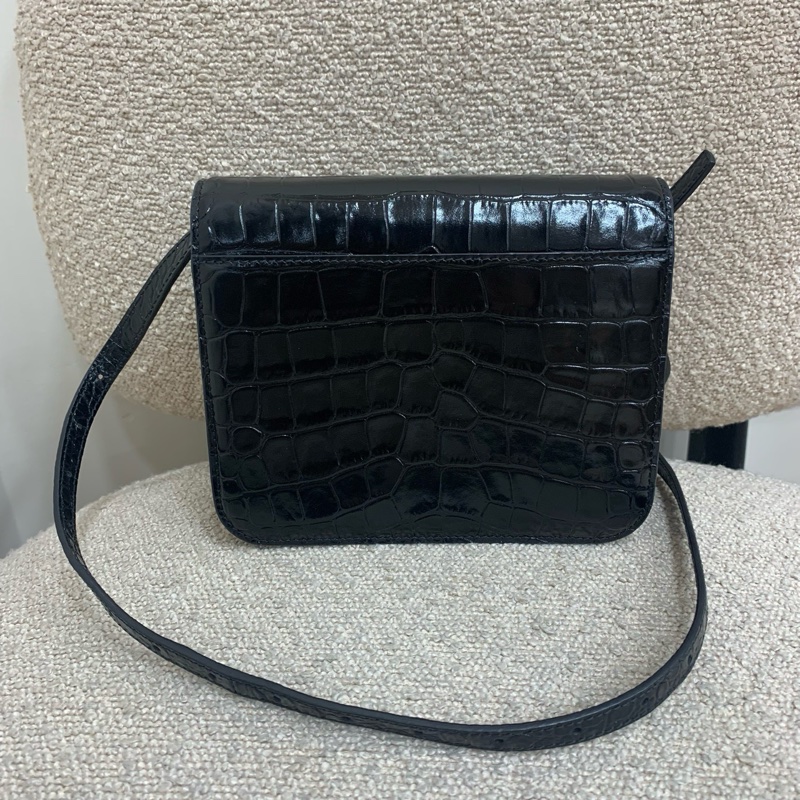 Balenciaga 巴黎世家 黑金鰐壓豆腐包 底長28  🈚附件-2