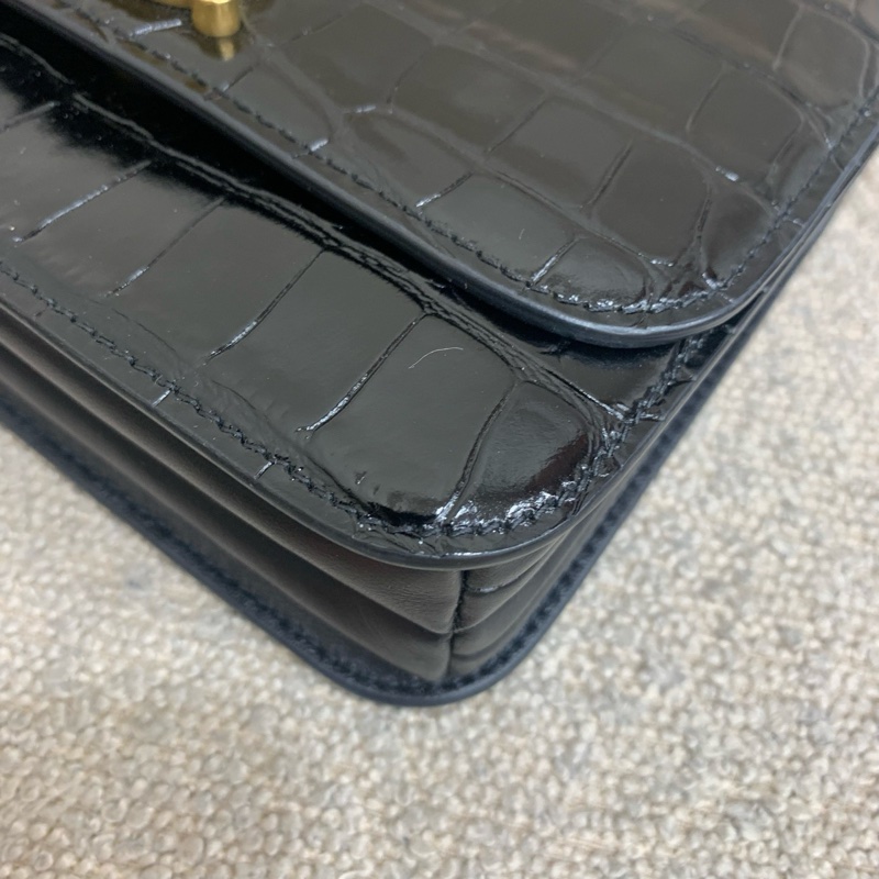 Balenciaga 巴黎世家 黑金鰐壓豆腐包 底長28  🈚附件-6