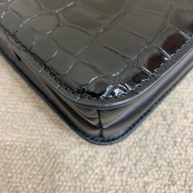 Balenciaga 巴黎世家 黑金鰐壓豆腐包 底長28  🈚附件-9