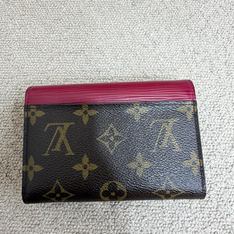 Louis Vuitton 路易威登老花拼水波紋三折錢夾 14年底長13.5cm  附件：盒-2