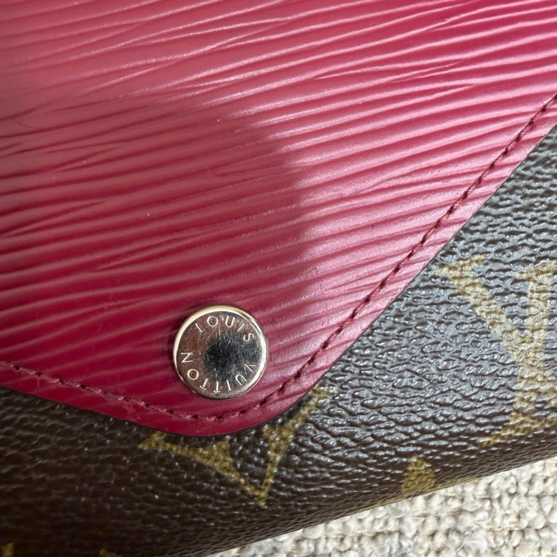 Louis Vuitton 路易威登老花拼水波紋三折錢夾 14年底長13.5cm  附件：盒-5