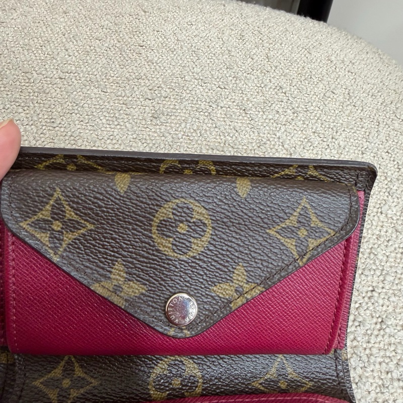 Louis Vuitton 路易威登老花拼水波紋三折錢夾 14年底長13.5cm  附件：盒-6