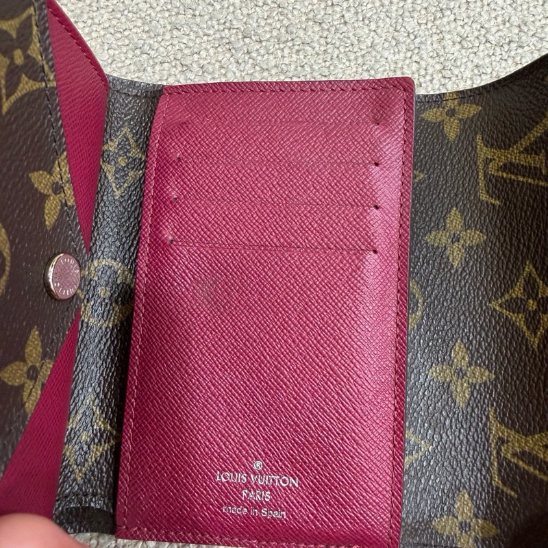 Louis Vuitton 路易威登老花拼水波紋三折錢夾 14年底長13.5cm  附件：盒-7