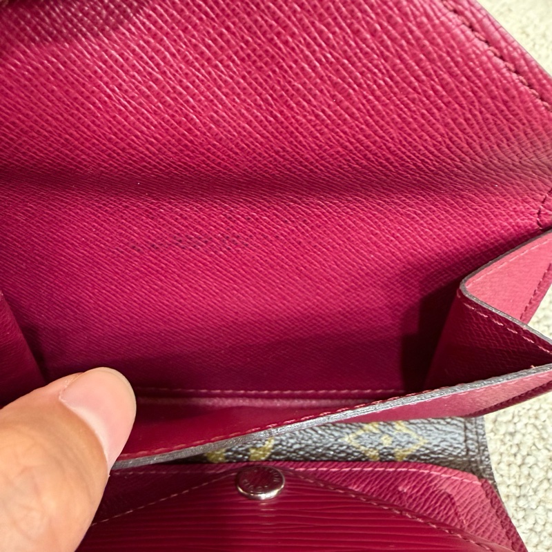 Louis Vuitton 路易威登老花拼水波紋三折錢夾 14年底長13.5cm  附件：盒-8