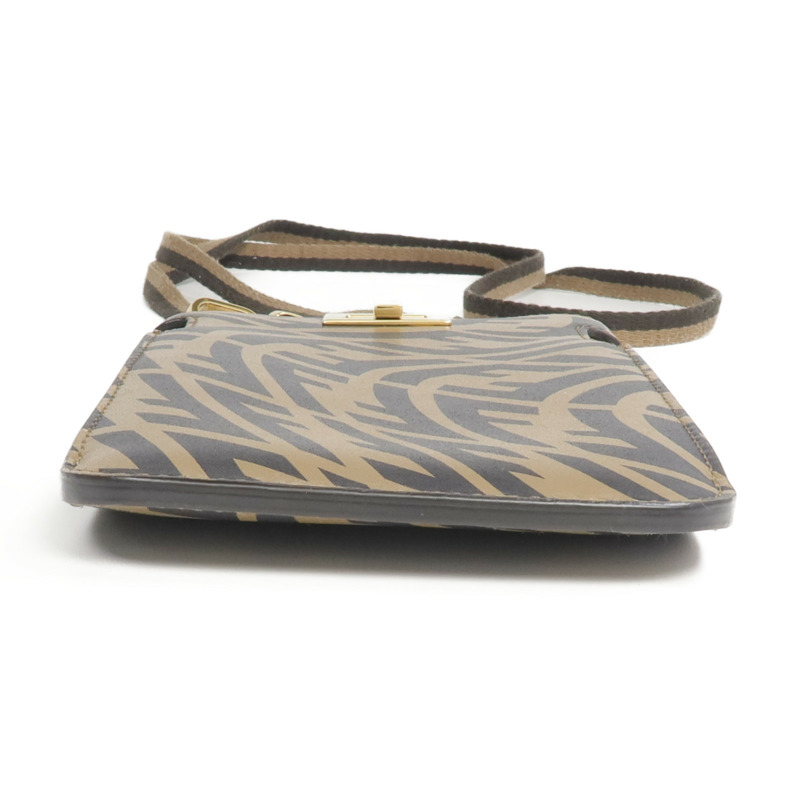 FENDI 牛皮皮革/塗層帆布Fendi Sarah Coleman Vertigo Peek-a-Phone手機袋-2