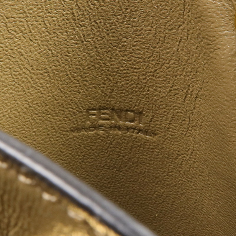 FENDI 牛皮皮革/塗層帆布Fendi Sarah Coleman Vertigo Peek-a-Phone手機袋-3