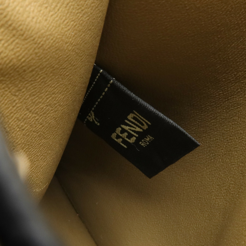 FENDI 牛皮皮革/塗層帆布Fendi Sarah Coleman Vertigo Peek-a-Phone手機袋-7