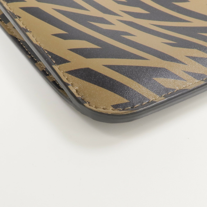 FENDI 牛皮皮革/塗層帆布Fendi Sarah Coleman Vertigo Peek-a-Phone手機袋-11